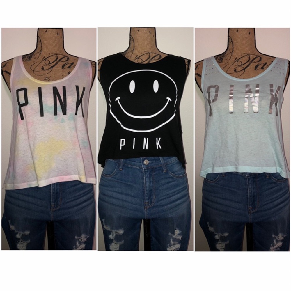 3 VS PINK Tank Tops - Size S/M